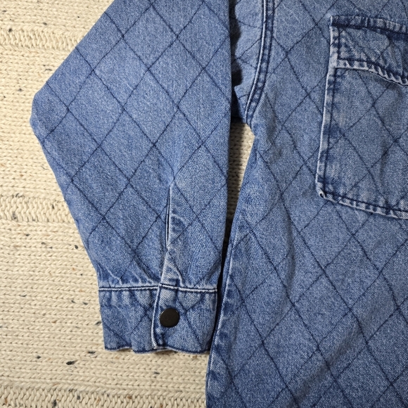 Blue Quilted Denim Jacket - Picture 3 of 7